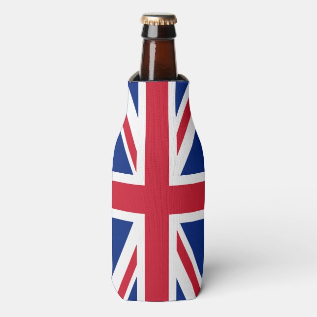 Enfriador De Botellas Bandera personalizada del Reino Unido (Frente de la botella)