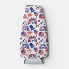 ENFRIADOR DE BOTELLAS BANDERAS PATRIOTAS DE BANDERAS AZULES BLANCAS BLAN