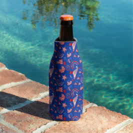 ENFRIADOR DE BOTELLAS BANDERAS PATRIOTAS DE BANDERAS AZULES BLANCAS BLAN
