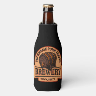 Enfriador De Botellas Barril de cerveza de roble antiguo nombre personal