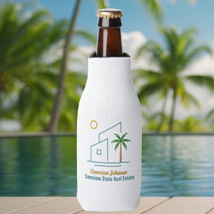 Enfriador De Botellas Beach Real Estate Company Cute Personalizable