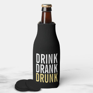 Enfriador De Botellas Beba borracho Moda negra y dorada