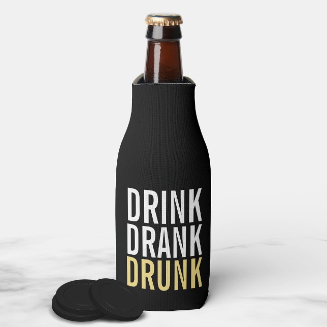 Enfriador De Botellas Beber borracho | Moda negra y dorada (Subido por el creador)
