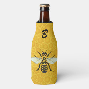 Enfriador De Botellas Bee Honeycomb Monogram Honeybee Beehive