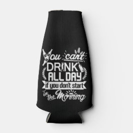 Enfriador De Botellas Beer Fiesta Humor Bebida Tipografía Personalizada