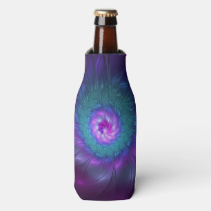 Enfriador De Botellas Belleza floral abstracta arte fractal colorido flo