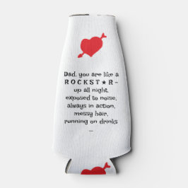 Enfriador De Botellas Best Dad, Rockstar, Custom Daddy Gift For Summer, 