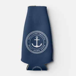 Enfriador De Botellas Bienvenida a bordo nombre del barco fondeador bord