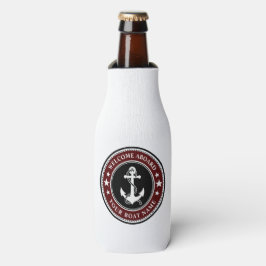 Enfriador De Botellas Bienvenido a bordo de tu nombre de barco Anchor St