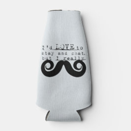 Enfriador De Botellas Black Funny Humor I Mustache