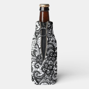 Enfriador De Botellas Black Lace sobre el Refrigerador de bebidas blanco