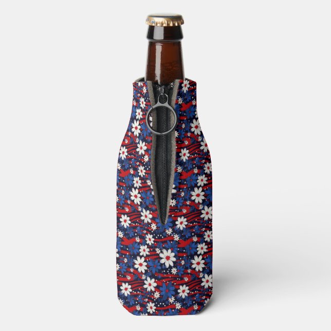 Enfriador De Botellas Bloom Patriótico - Estrellas, franjas y elegancia  (Reverso de la botella)