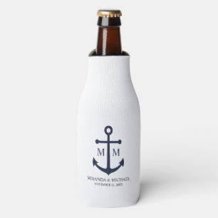 Enfriador De Botellas Boda Ancla Azul Marítimo