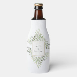 Enfriador De Botellas Boda de follaje verde botánico