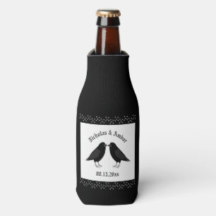 Enfriador De Botellas Boda gótico Kissing Ravens Personalizado
