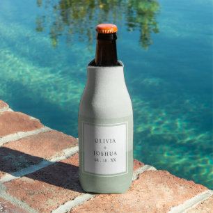 Enfriador De Botellas Boda Verde Moderna