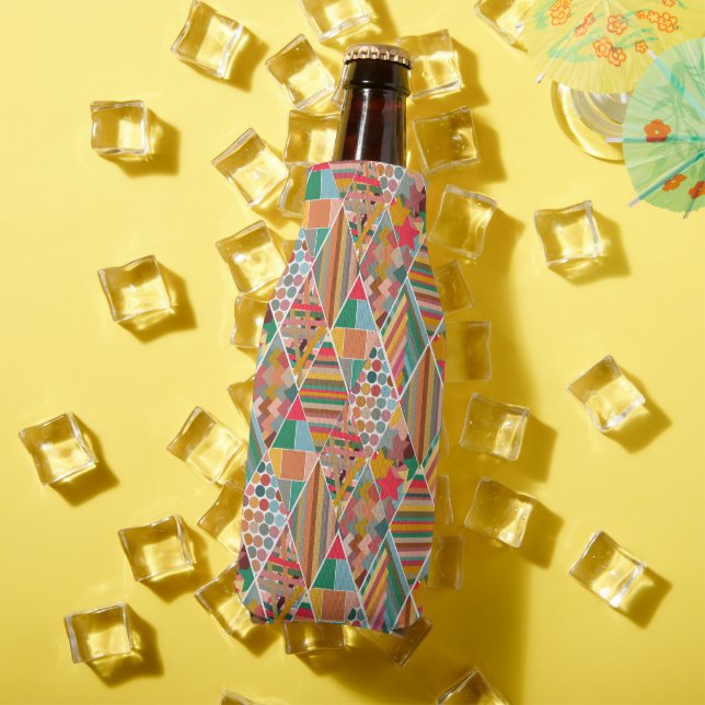 Enfriador De Botellas Boho Crazy Quilt (Verano in situ)