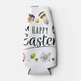 Enfriador De Botellas Boho Rustic Watercolor Feliz Pascua