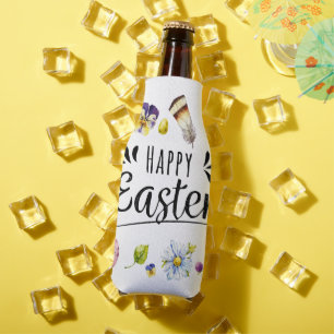 Enfriador De Botellas Boho Rustic Watercolor Feliz Pascua
