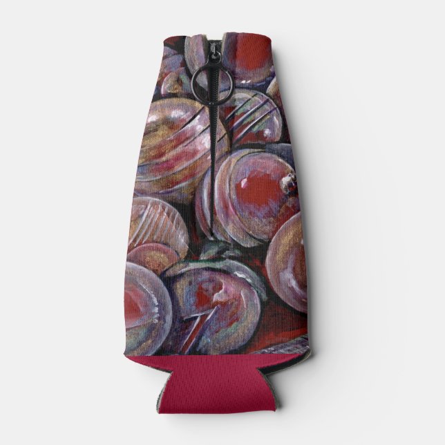 Enfriador De Botellas Bolas de Navidades rojos (Reverso)