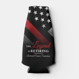 Enfriador De Botellas Bombardero con bandera roja de la línea roja del F