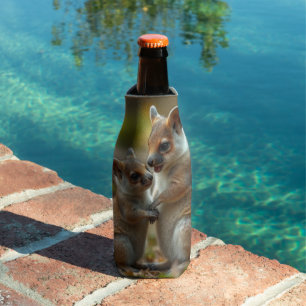 Enfriador De Botellas "Bono alegre: Mamá australiana y bebé Quokka"
