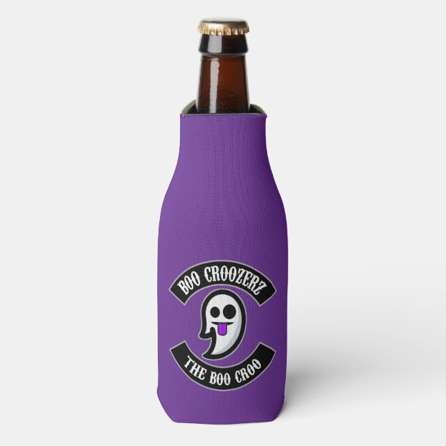 Enfriador De Botellas Boo Croozerz-El Boo Croo-Bottle Koozie (Frente de la botella)