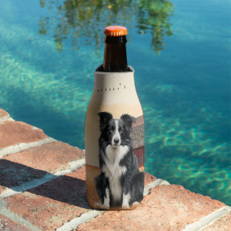 Enfriador De Botellas Border Collie Perro País Occidental Granero Rojo