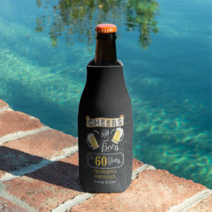 Enfriador De Botellas Botella de fiesta de cumpleaños a los 60 años de