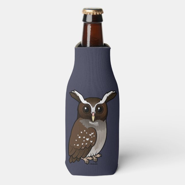 Enfriador De Botellas Búho cebado de Birdorable (Frente de la botella)