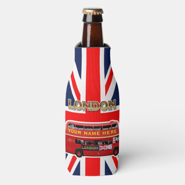 Enfriador De Botellas Bus Red London Doble Decker (Frente de la botella)