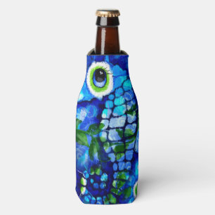 Enfriador De Botellas Caballo marino caprichoso Mar costero Náutico Azul