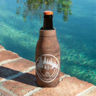 Enfriador De Botellas Cabaña Rústica de Campo Nombre de Familia Person
