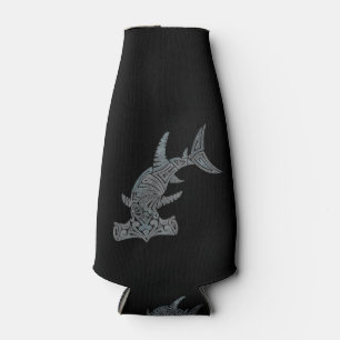 Enfriador De Botellas Cabeza de martillo tribal en frasco negro