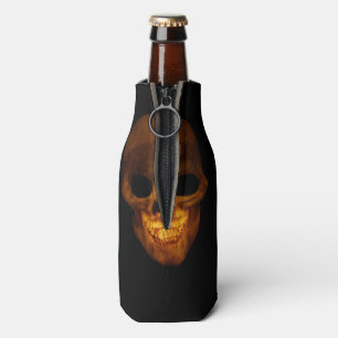 Enfriador De Botellas Cabeza dividida de cráneo dorado