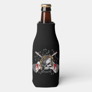 Enfriador De Botellas Calavera de roca vintage y frasco de guitars