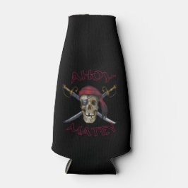 Enfriador De Botellas Calavera del pirata Ahoy Matey