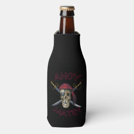 Enfriador De Botellas Calavera del pirata Ahoy Matey