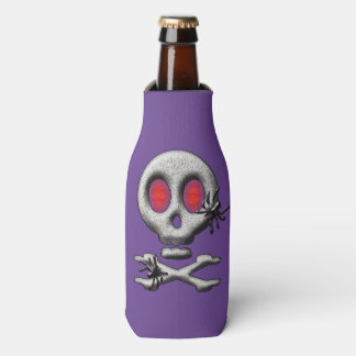 Enfriador De Botellas Calavera espeluznante clásica de Halloween Arañas
