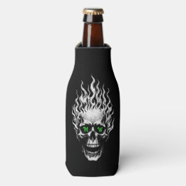 Enfriador De Botellas Calavera Llameante Personalizada