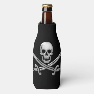 Enfriador De Botellas Calavera pirata y espadas cruzadas