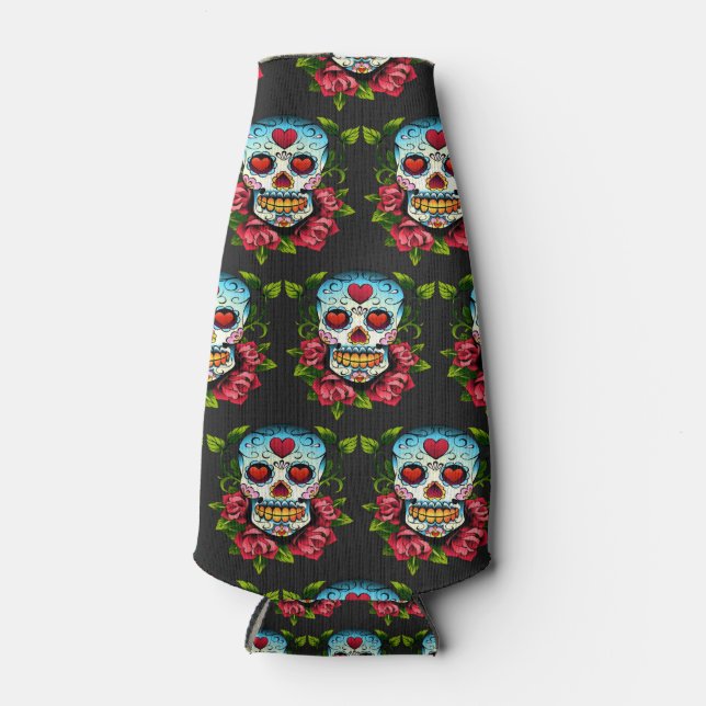 Enfriador De Botellas Calaveras de azúcar (Anverso)