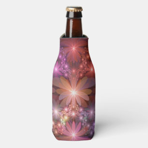Enfriador De Botellas Cama De Flores Colorido Brillante Arte Fractal Abs