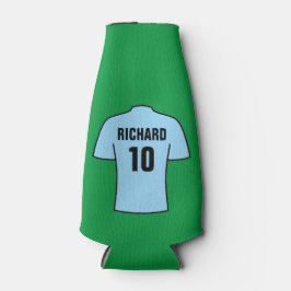 Enfriador De Botellas Camisa de fútbol en azul cielo claro