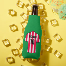 Enfriador De Botellas Camisas de fútbol en franjas roja y blanca