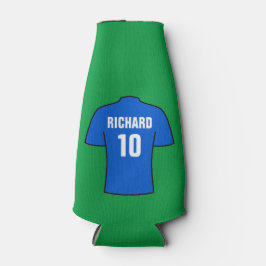 Enfriador De Botellas Camisas de fútbol en frasco azul