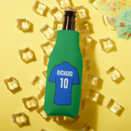 Enfriador De Botellas Camisas de fútbol en frasco azul