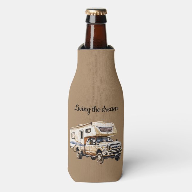 Enfriador De Botellas Camper Adventure Living the dream (Frente de la botella)