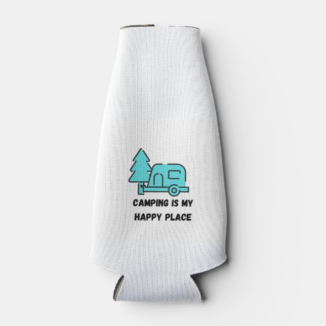 Enfriador De Botellas Camping es mi lugar feliz en una (Anverso)