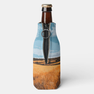 Enfriador De Botellas Campo soleado de verano dorado camino rural del pa